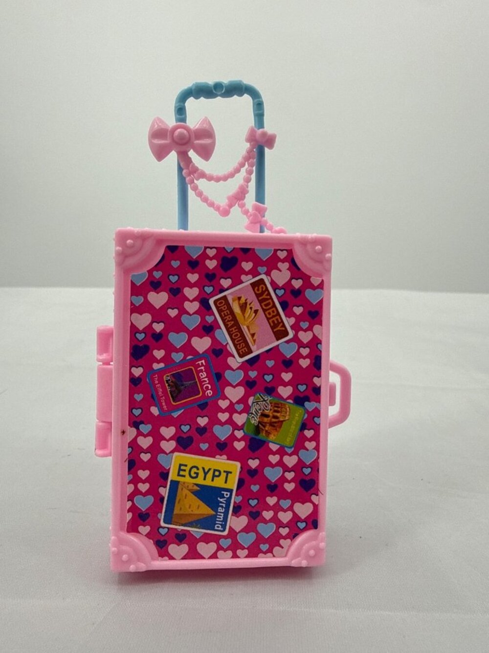 Pink Heart Y2K Aesthetic Fashion Doll Suitcase Luggage Travel Accessory